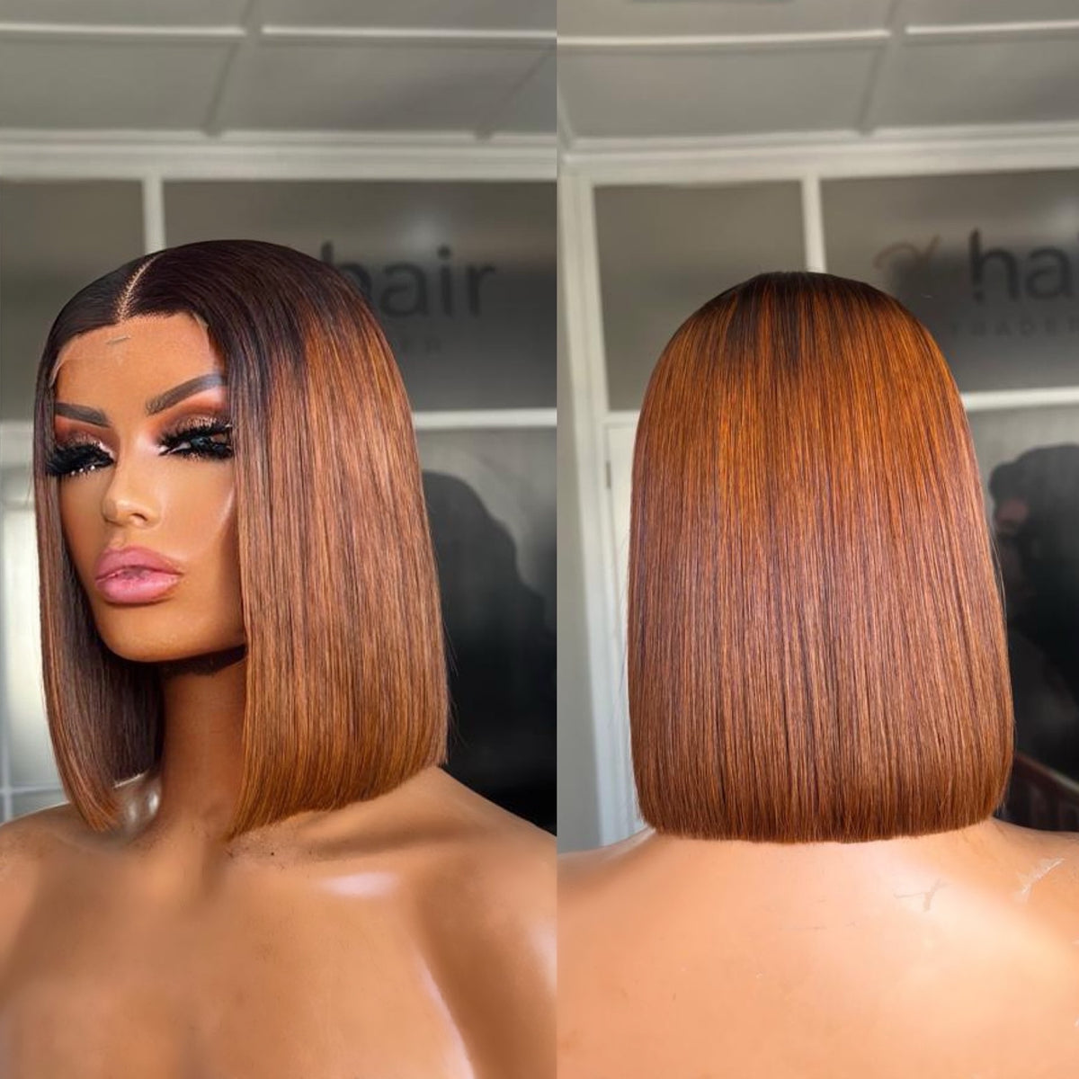 8”–18” Virgin Vietnamese SDD Bone Straight Bob Wig (Coloured)