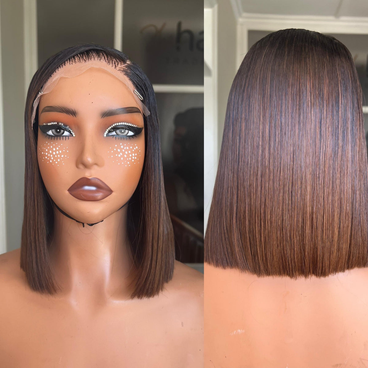 8”–18” Virgin Vietnamese SDD Bone Straight Bob Wig (Coloured)