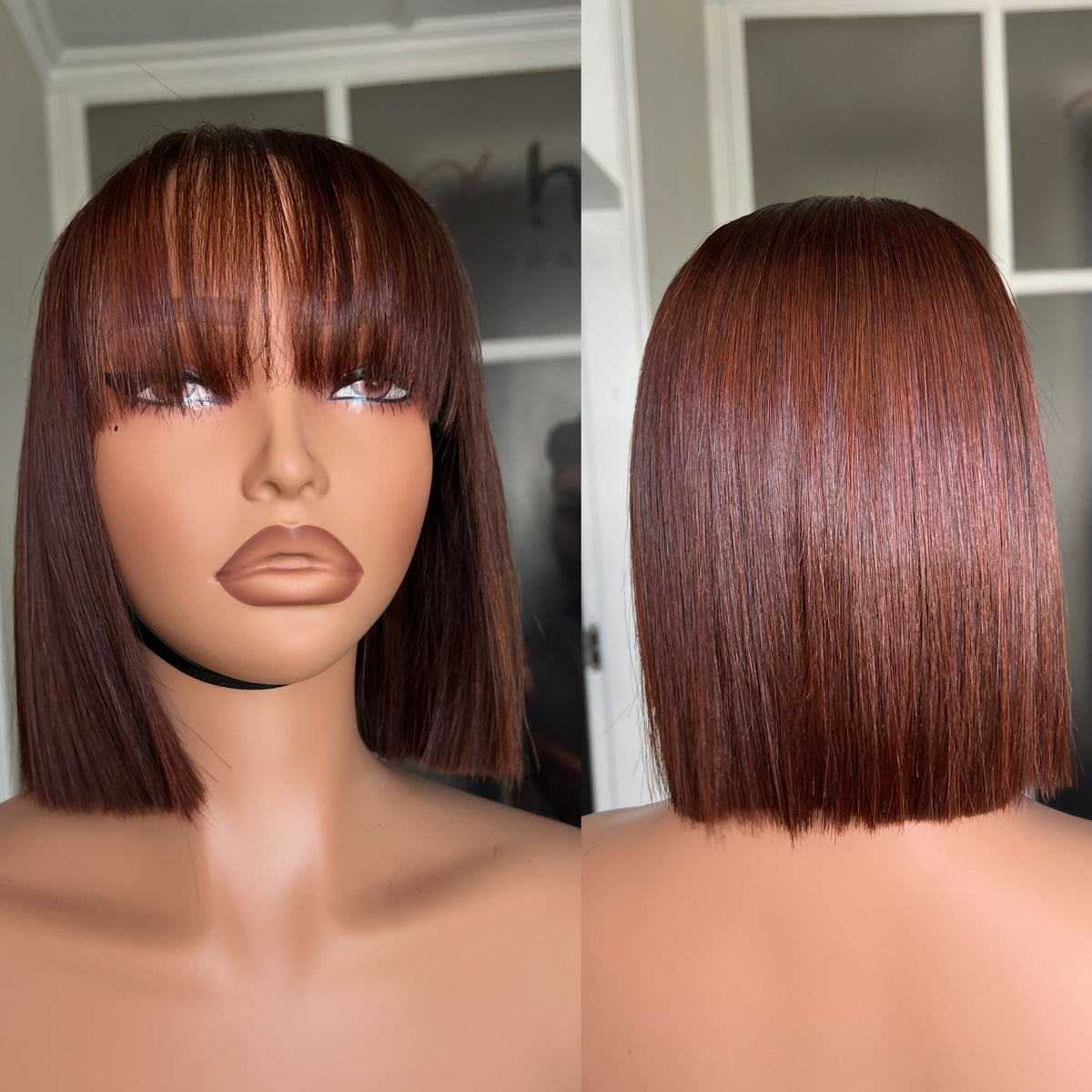 OUTLET 8” FRINGE (4x4) Brazilian Double Drawn Closure Wig 250g + Colour
