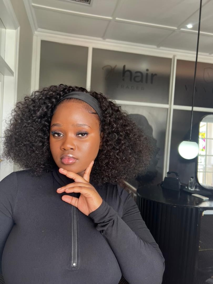 OUTLET 14” Brazilian Curly Headband Wig 250g