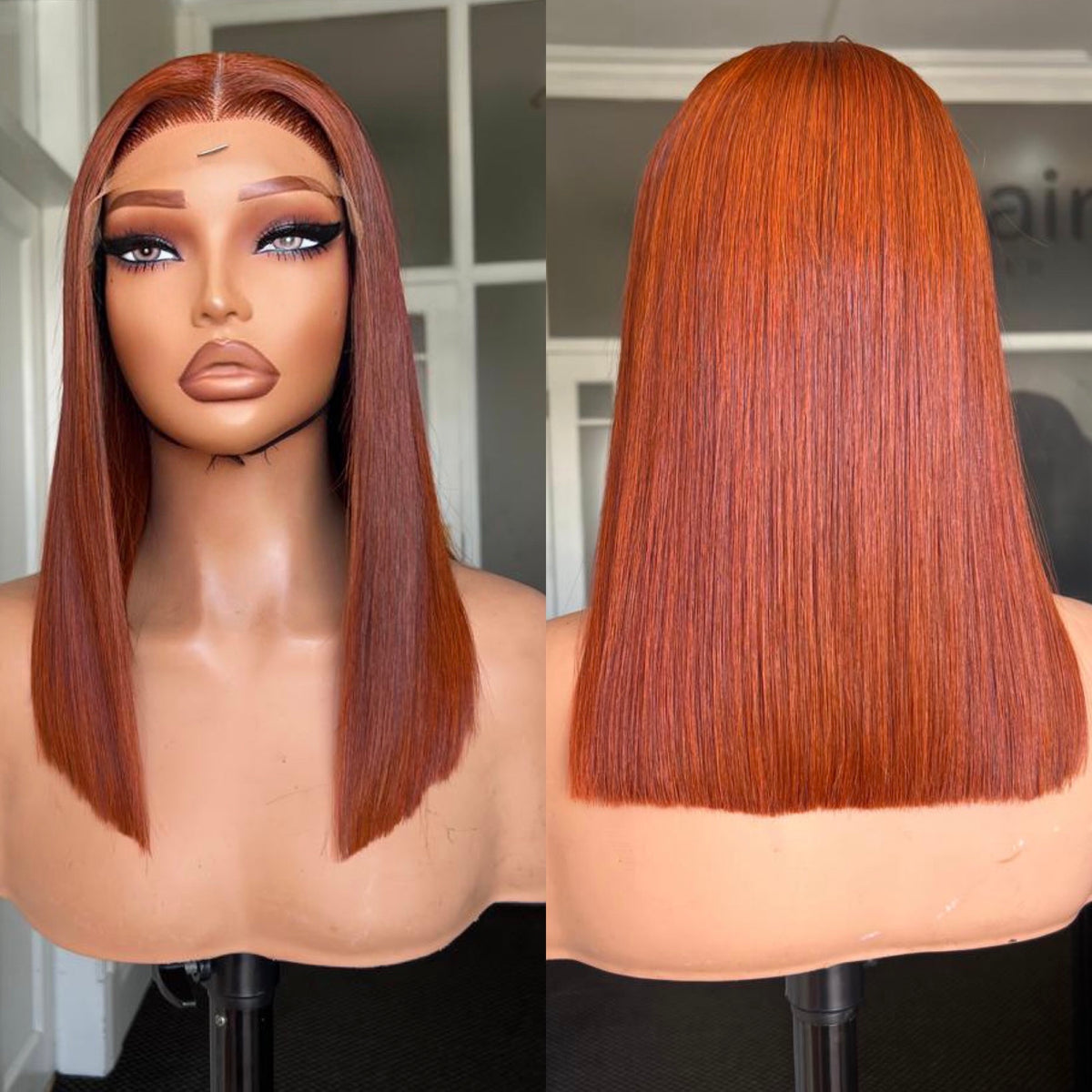 8”–18” Virgin Vietnamese SDD Bone Straight Bob Wig (Coloured)