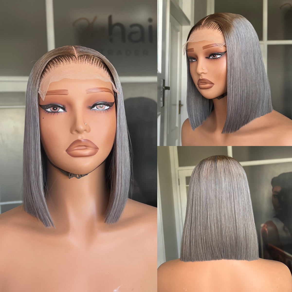 OUTLET 10” (5x5) Brazilian Double Drawn Closure Wig 250g + Colour