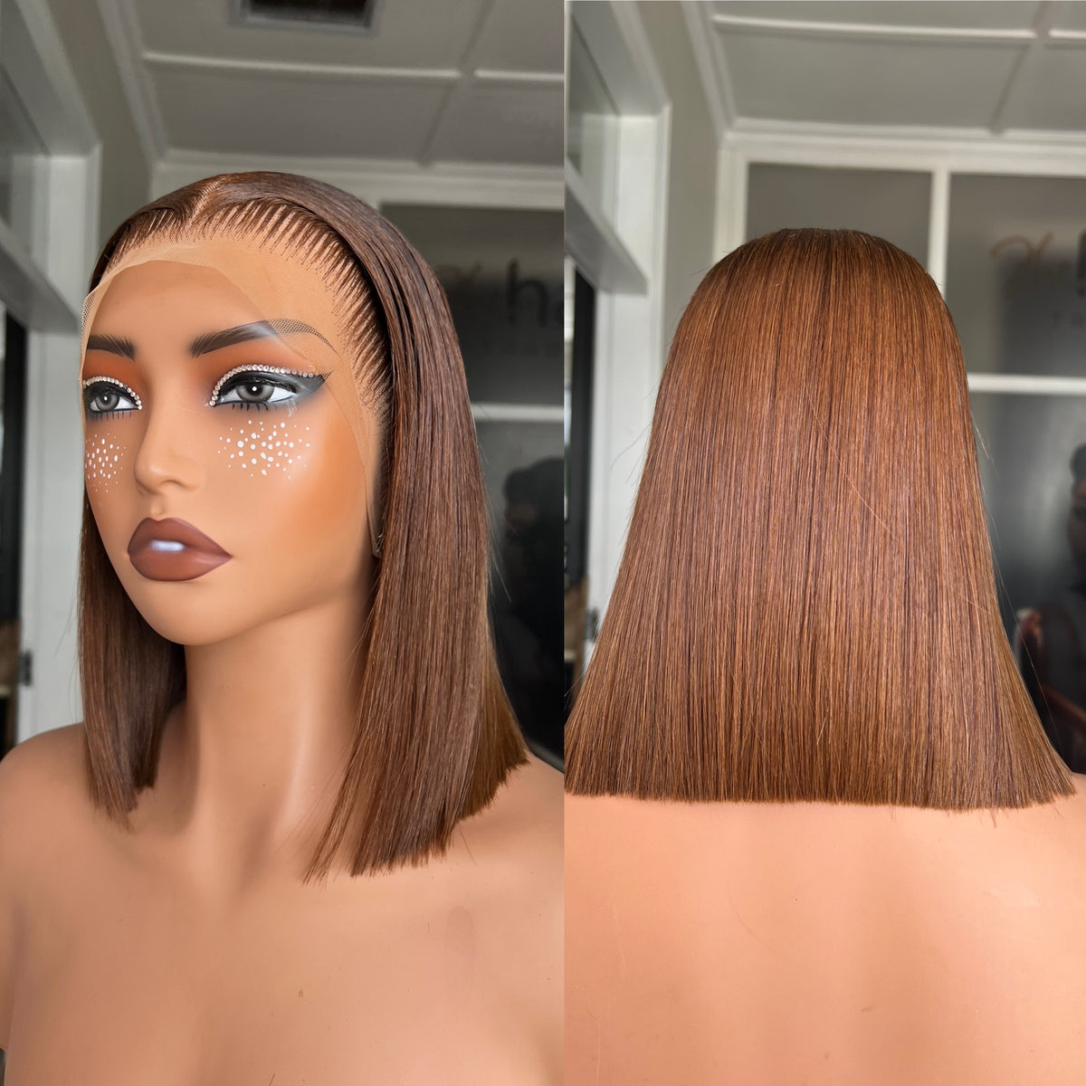 OUTLET 10” Brazilian Double Drawn Frontal Wig 250g + Colour