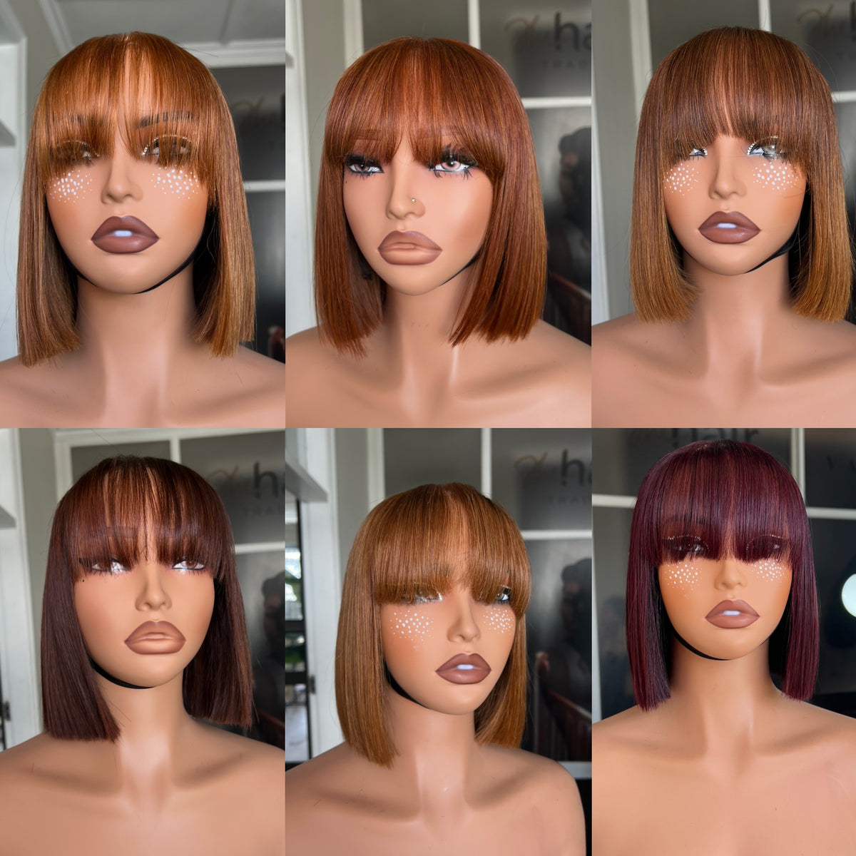 OUTLET 8” FRINGE (4x4) Brazilian Double Drawn Closure Wig 250g + Colour