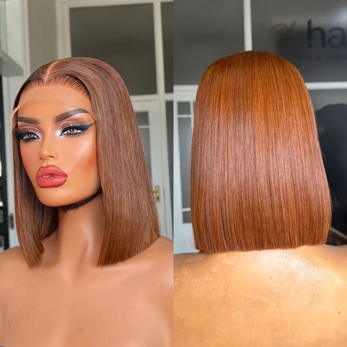 8”–18” Virgin Vietnamese SDD Bone Straight Bob Wig (Coloured)