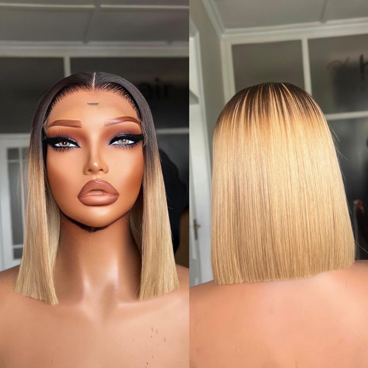8”–18” Virgin Vietnamese SDD Bone Straight Bob Wig (Coloured)