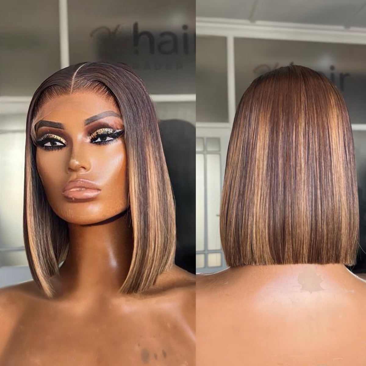 8”–18” Virgin Vietnamese SDD Bone Straight Bob Wig (Coloured)
