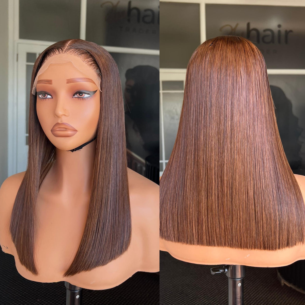 8”–18” Virgin Vietnamese SDD Bone Straight Bob Wig (Coloured)