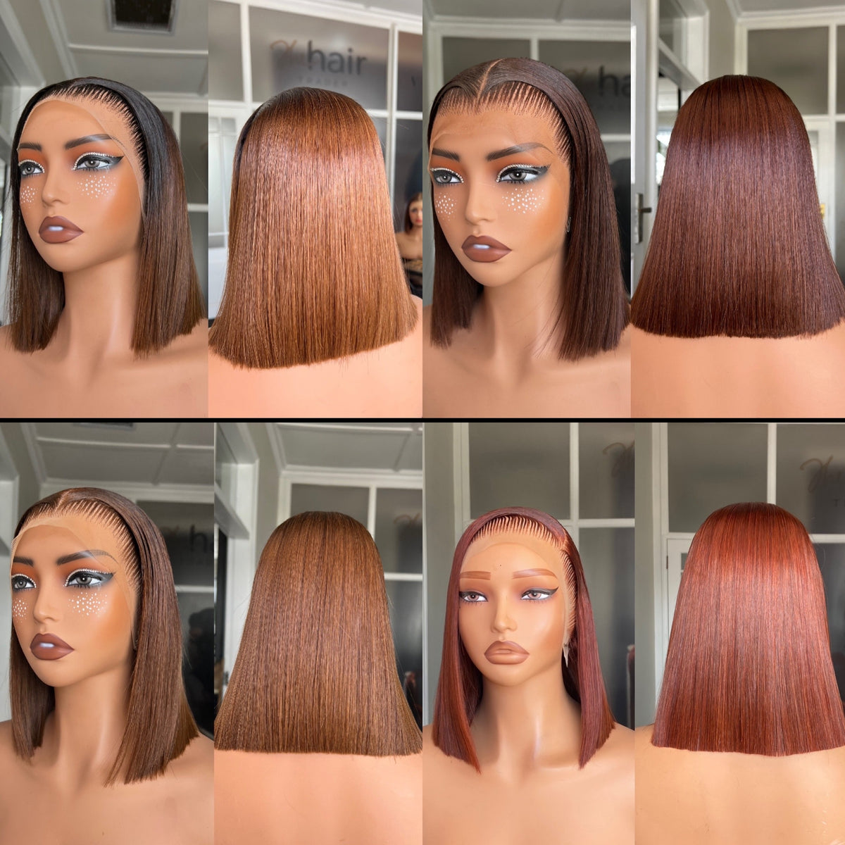 OUTLET 10” Brazilian Double Drawn Frontal Wig 250g + Colour