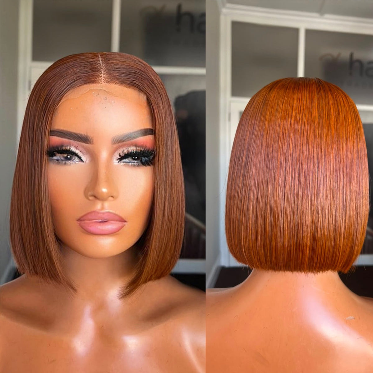 8”–18” Virgin Vietnamese SDD Bone Straight Bob Wig (Coloured)