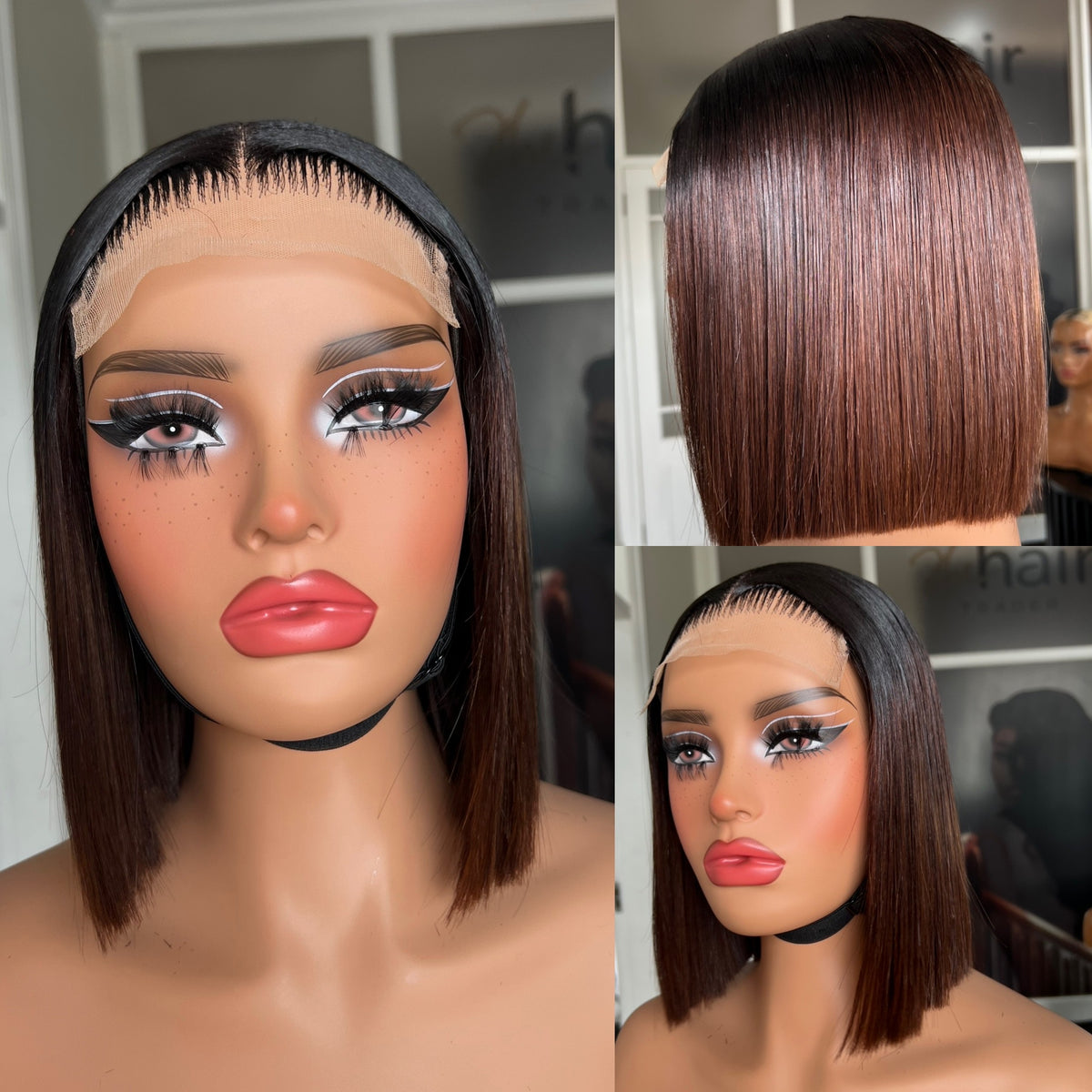OUTLET 10” (5x5) Brazilian Double Drawn Closure Wig 250g + Colour