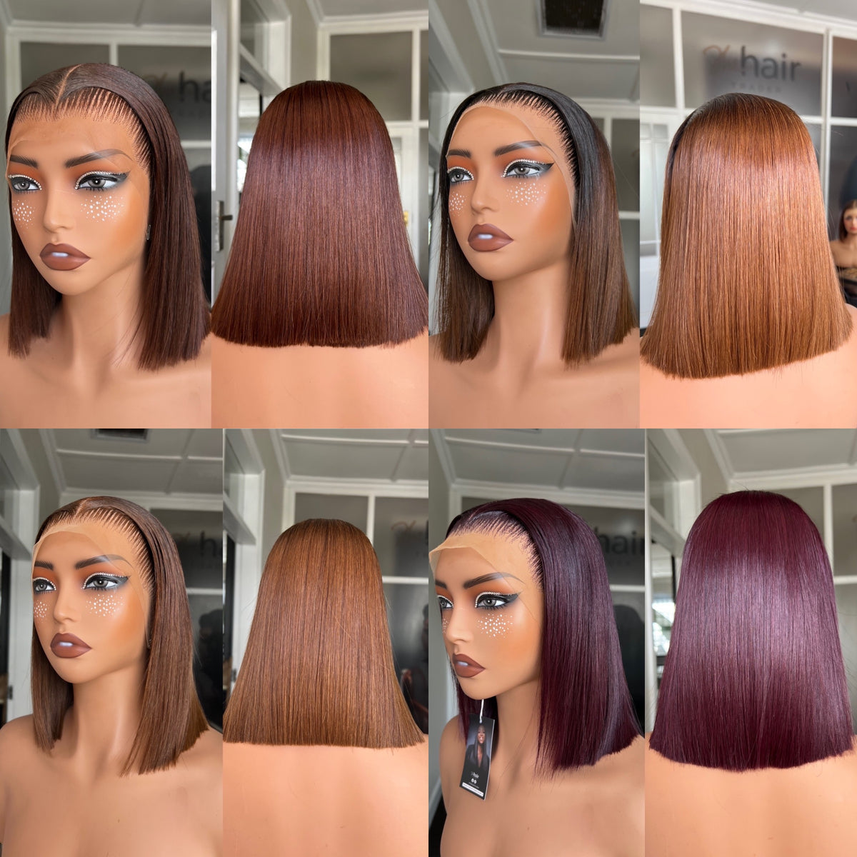 OUTLET 10” Brazilian Double Drawn Frontal Wig 250g + Colour