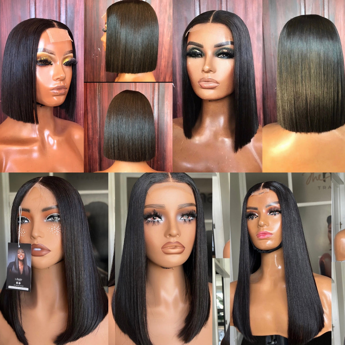 BEST SELLER 8” - 16” Vietnamese SDD (2x6) Bone Straight Bob Wig 250g