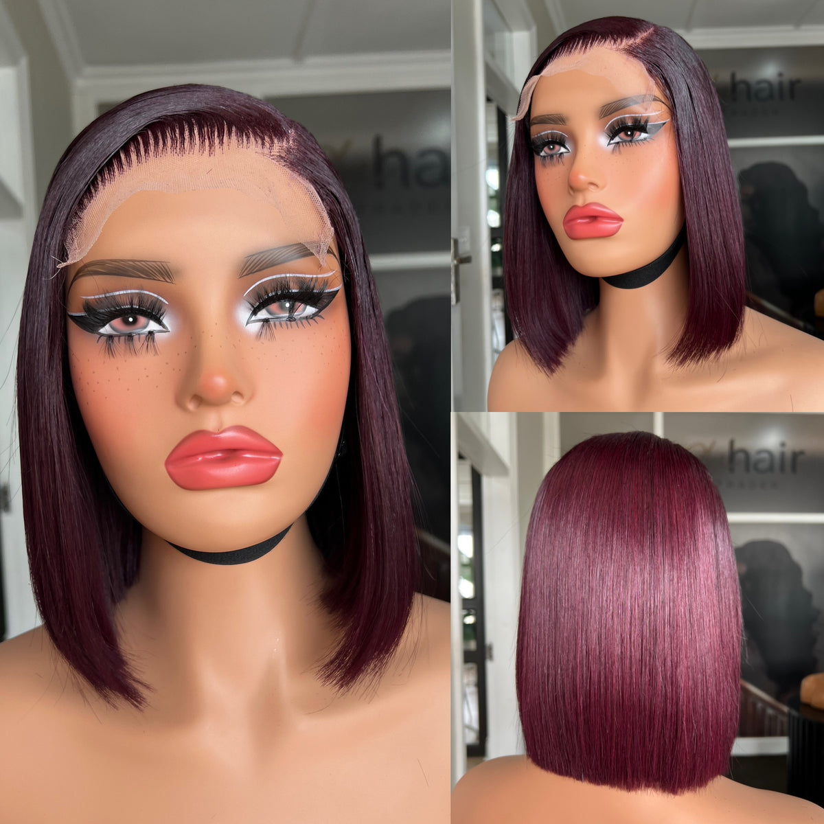 OUTLET 10” (5x5) Brazilian Double Drawn Closure Wig 250g + Colour