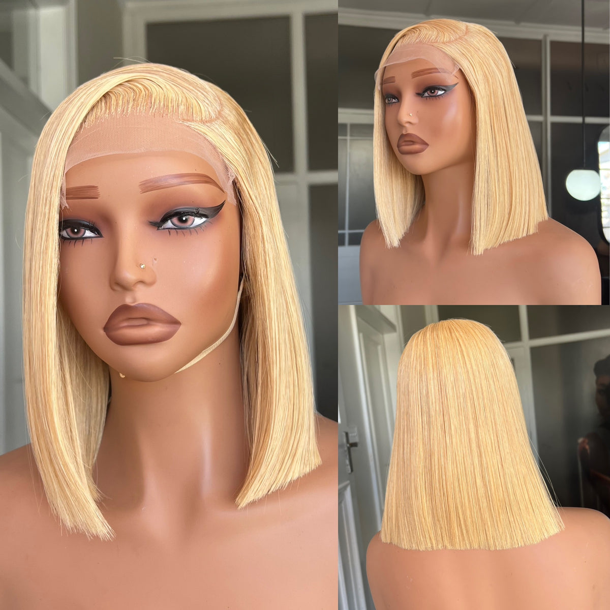 OUTLET 10” (5x5) Brazilian Double Drawn Closure Wig 250g + Colour