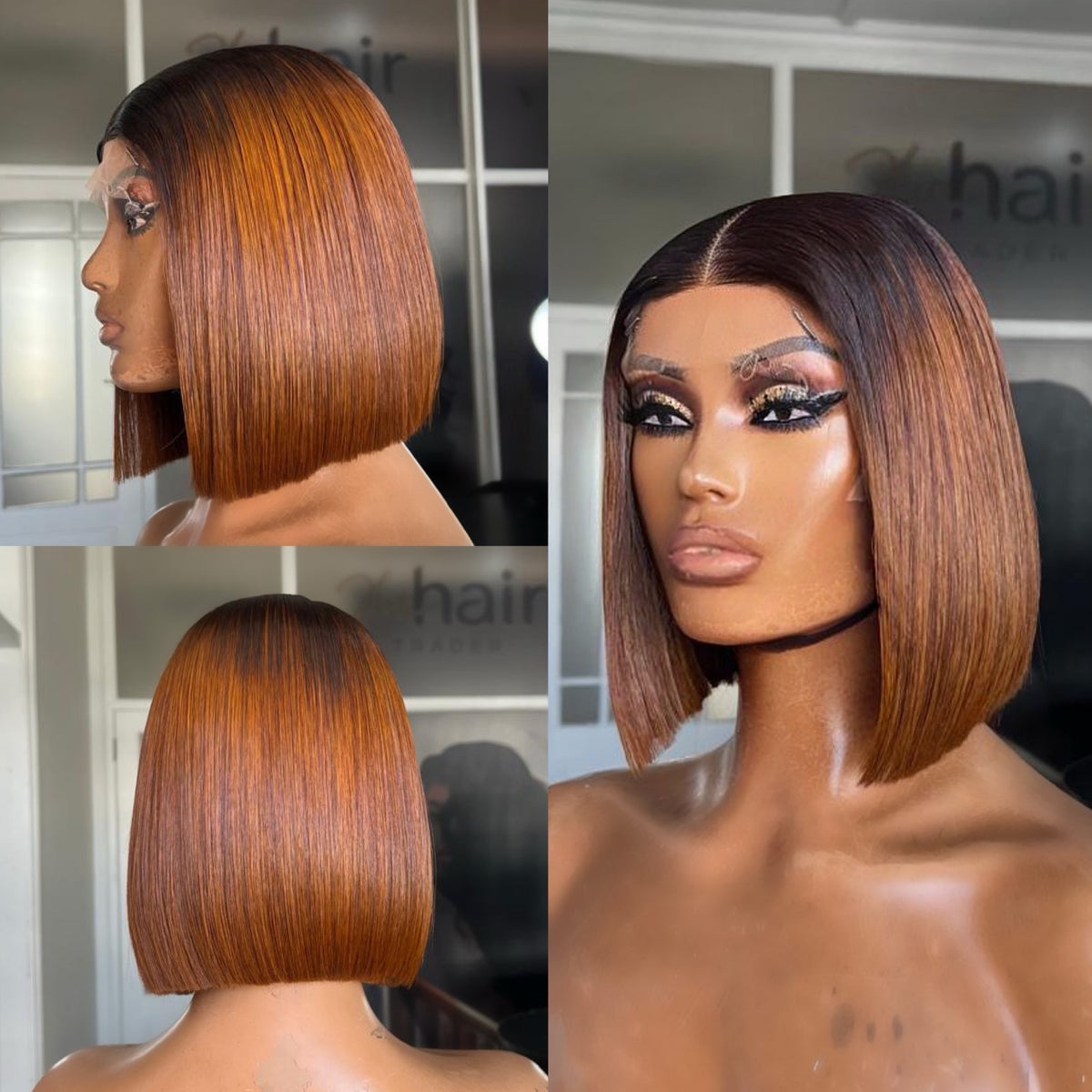 8”–18” Virgin Vietnamese SDD Bone Straight Bob Wig (Coloured)