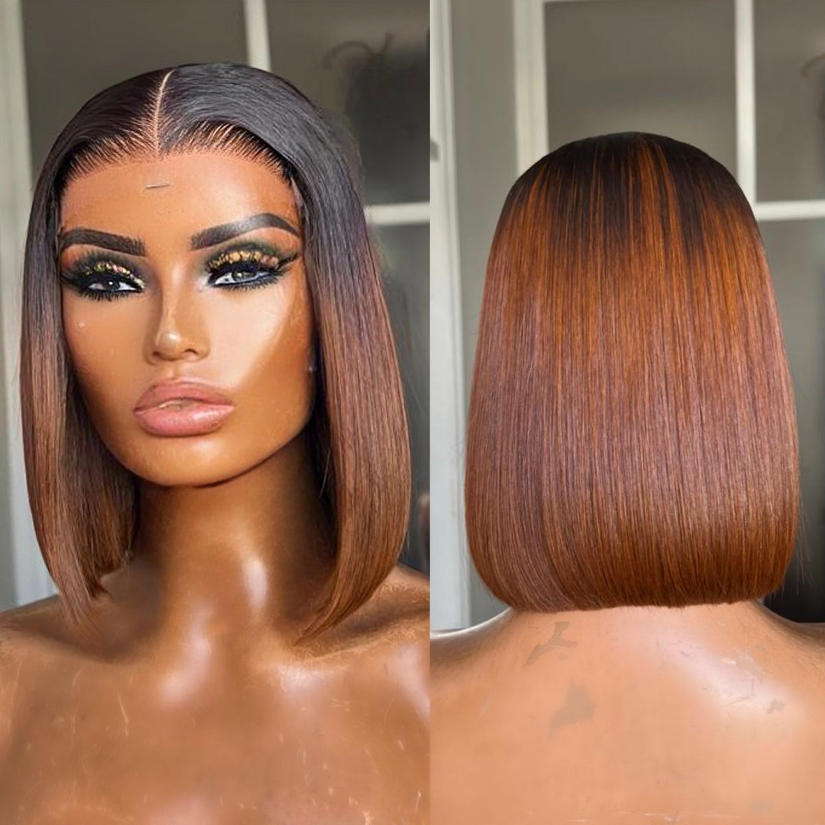 8”–18” Virgin Vietnamese SDD Bone Straight Bob Wig (Coloured)