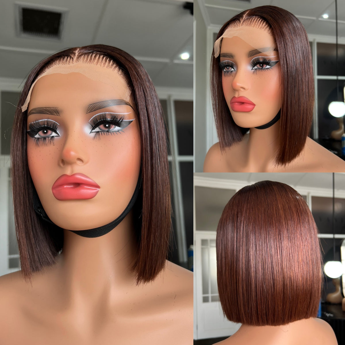 OUTLET 10” (5x5) Brazilian Double Drawn Closure Wig 250g + Colour
