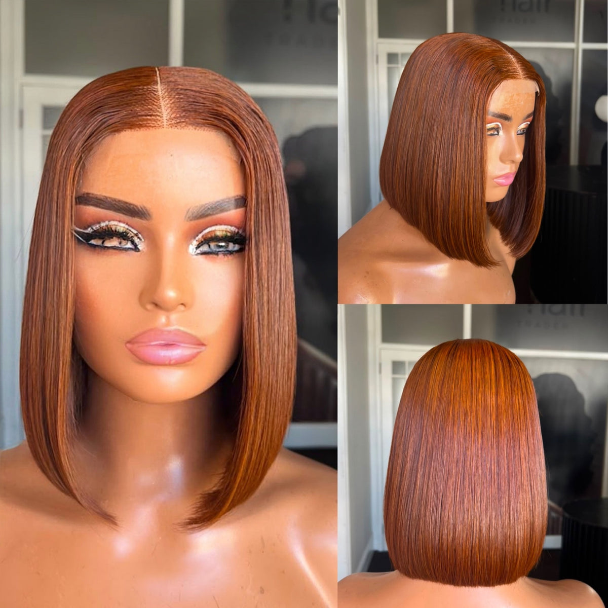 8”–18” Virgin Vietnamese SDD Bone Straight Bob Wig (Coloured)