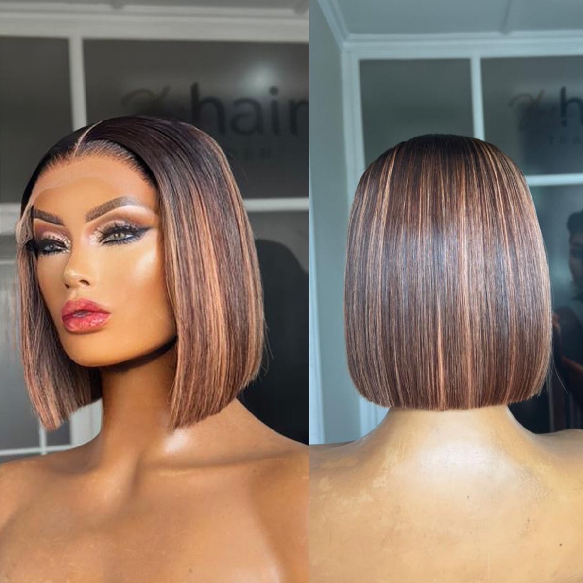 8”–18” Virgin Vietnamese SDD Bone Straight Bob Wig (Coloured)