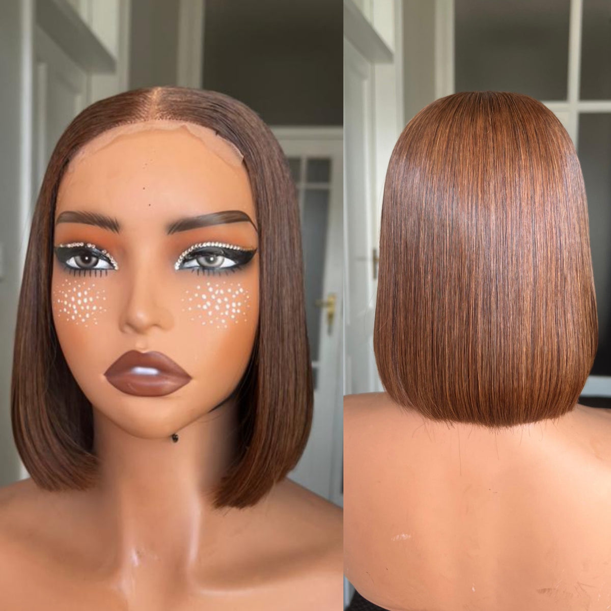 8”–18” Virgin Vietnamese SDD Bone Straight Bob Wig (Coloured)