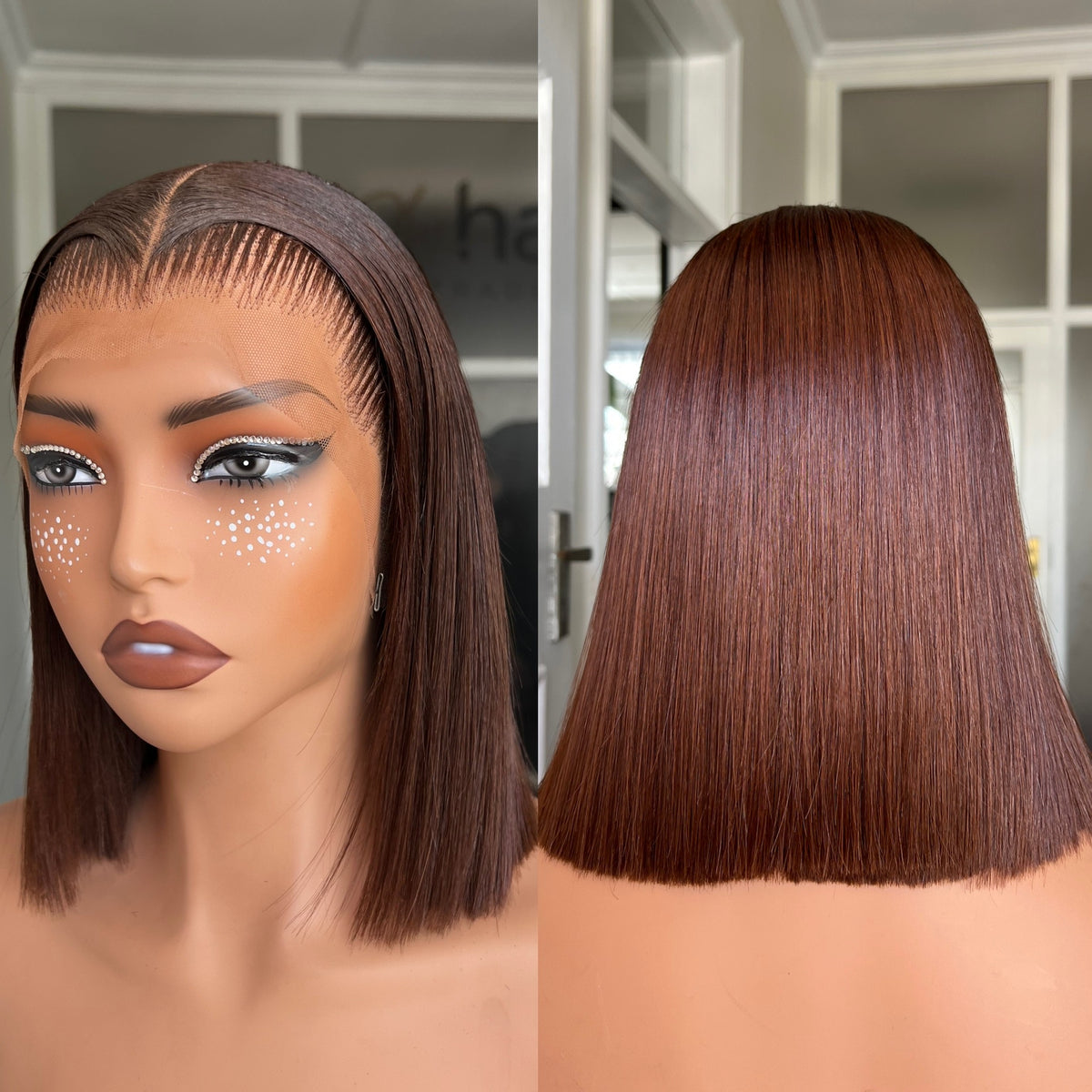 OUTLET 10” Brazilian Double Drawn Frontal Wig 250g + Colour