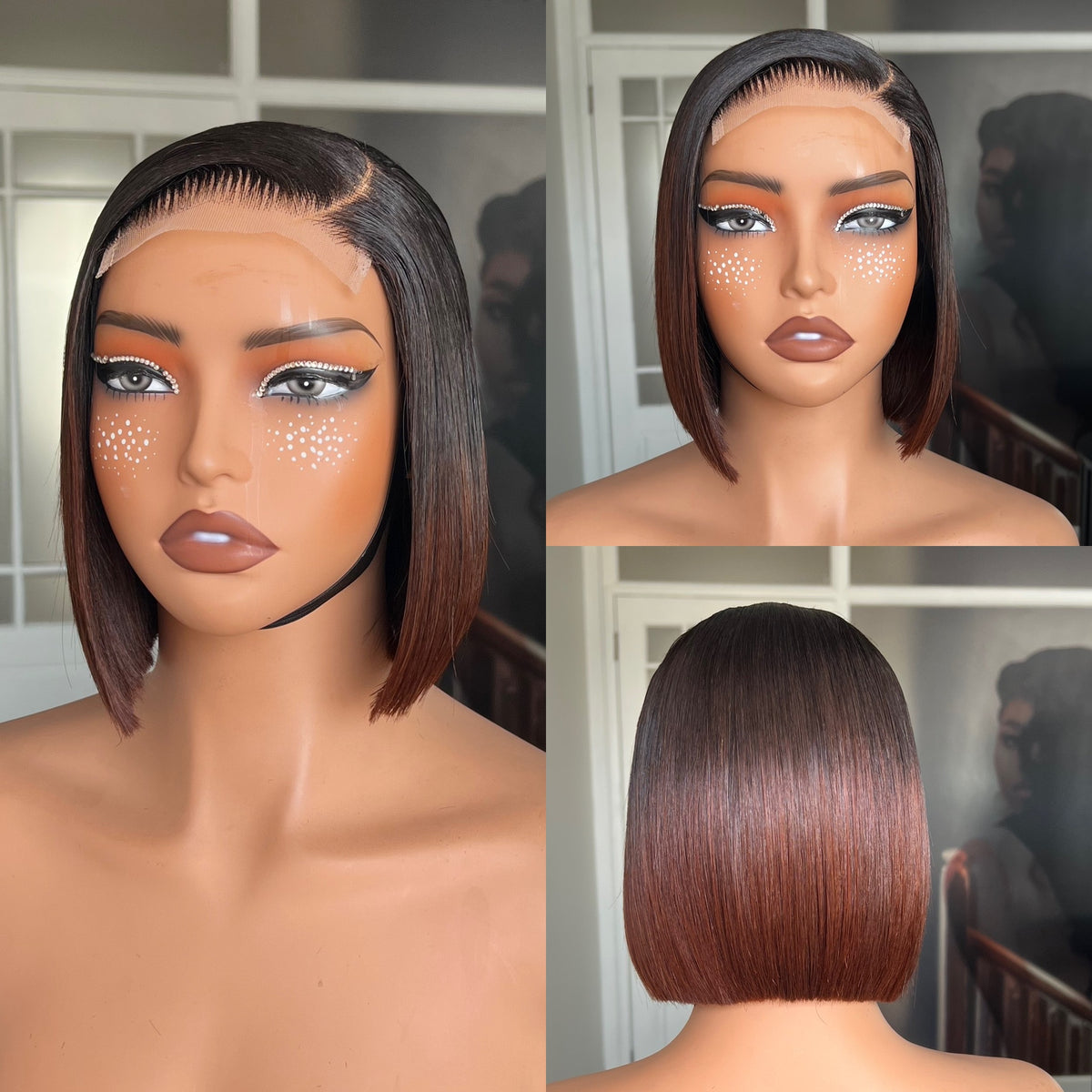 OUTLET 8” (4x4) Closure Brazilian Double Drawn Closure Wig 250g + Colour